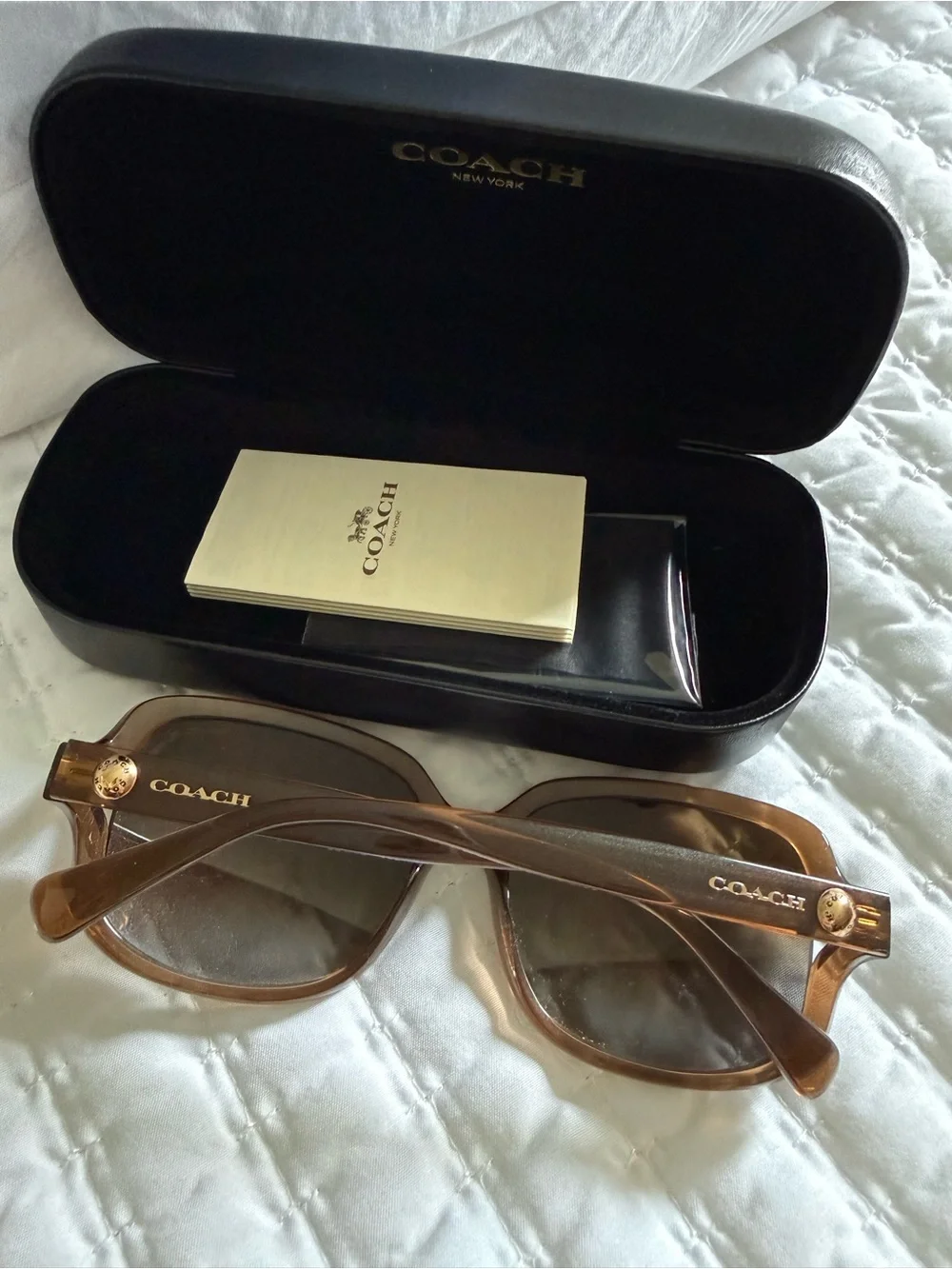 COACH Women's Light Brown Gradient Oversized Sunglasses - Picture 3 of 3